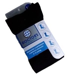 Doctor's Choice Socks Black Graduated Compression 8-15